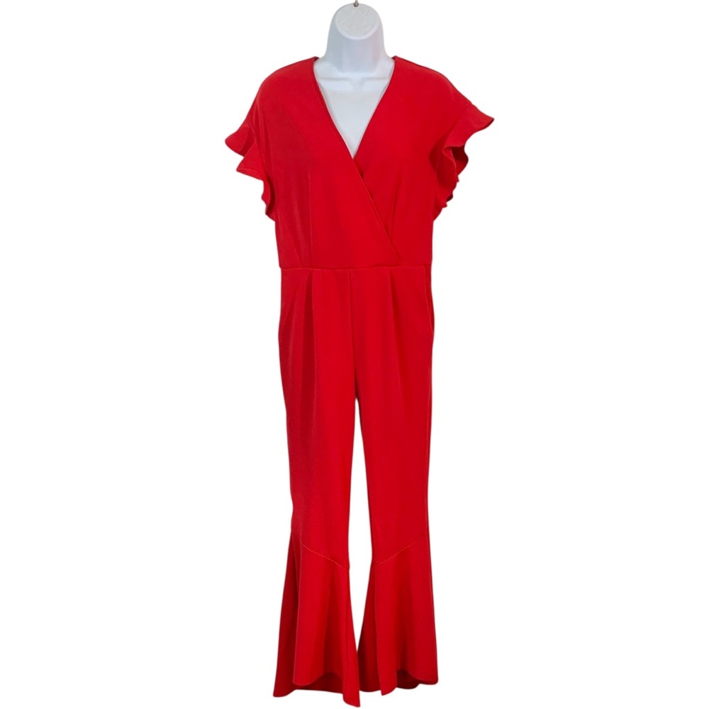 SPENSE Flutter Sleeve Mermaid Hem Jumpsuit Sz 4